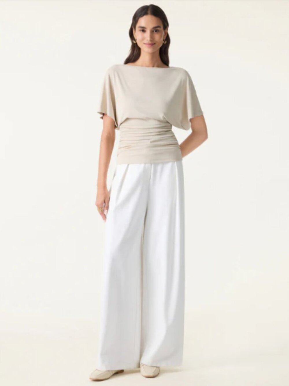 OGL Ruched Batwing Sleeve Top - Picture 2 of 2